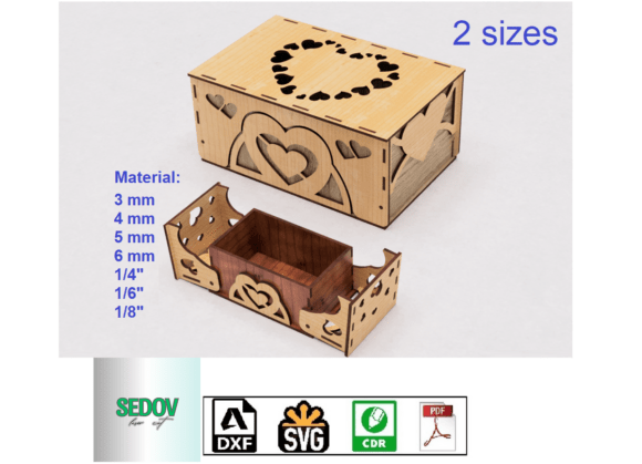 Caja De Regalo Con Corazones Creativo Digital